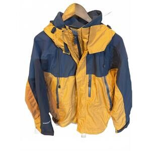 Pacific Trail Pac Tech Performance HydroVent Waterproof Jacket Men M Yellow/Gray